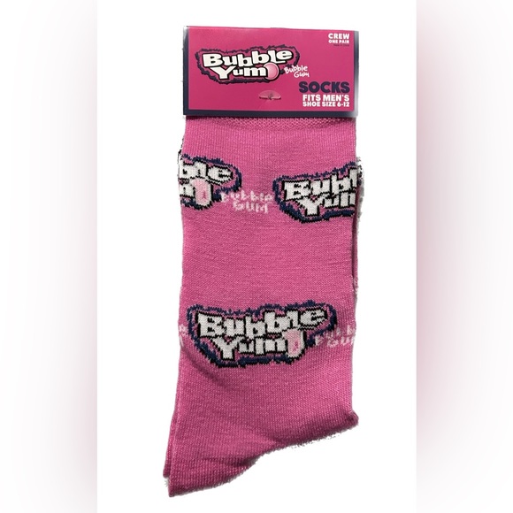 NWT Bubble Yum Bubble Gum Crew Socks - Picture 2 of 2